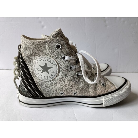 Converse Shoes - Converse All Star Chuck Taylor Shoes Women's Size 7 Reflective Tri Zip Sneakers